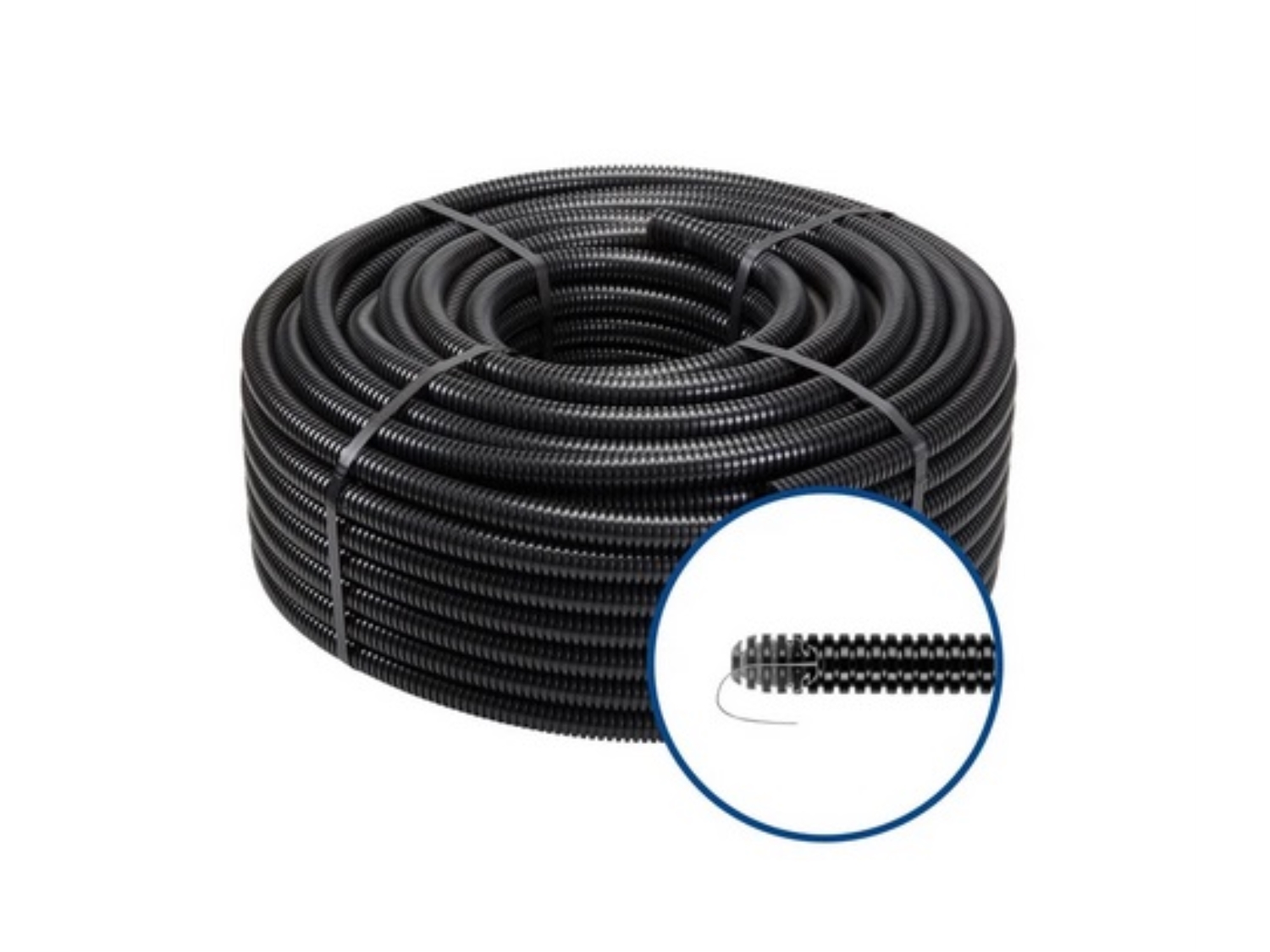 TUB FLEXIBIL PVC CU FIR PROTECTIE CABLU ELECTRIC - D16 MM - 750N 1