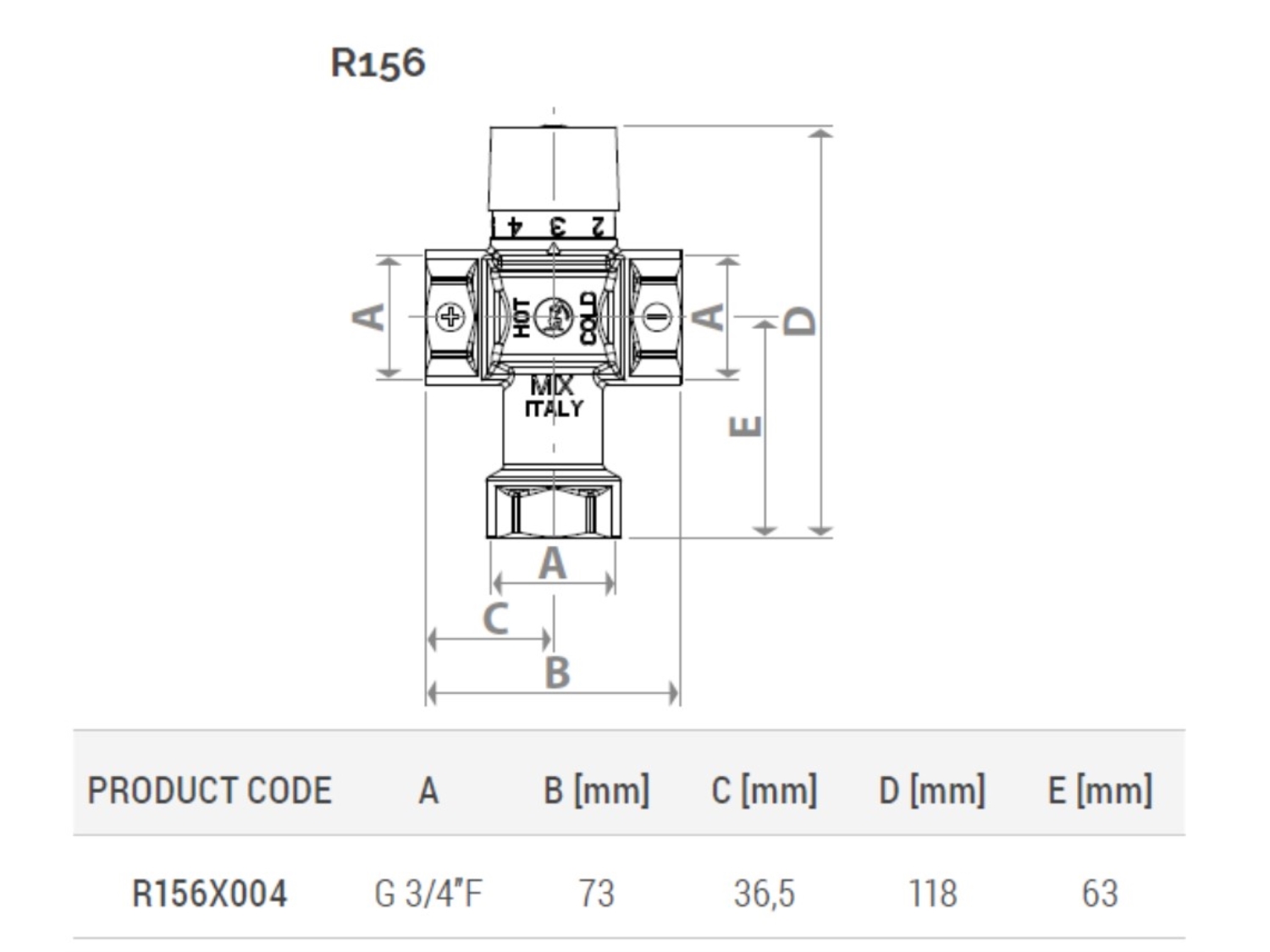 VANA TERMOSTATICA DE AMESTEC 3/4 2
